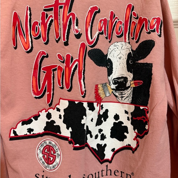 Simply Southern North Carolina Girl Long Sleeve Tee Shirt - Picture 4 of 9
